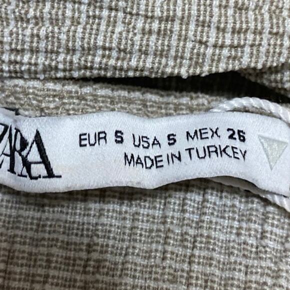 Zara Cream Beige Strapless Sleeveless Bandeau Tube Bodycon Midi Dress Size S - Picture 4 of 5